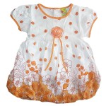 Sukienka bombka w kwiaty 80-86