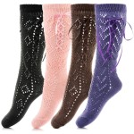 Podkolanówki ze wstążką 23/26