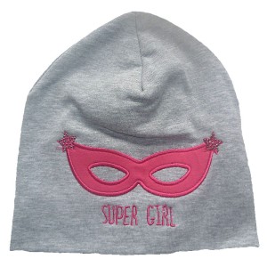 Czapka wiosenna "Super Girl" 98-104-110 rozmiar 50-52