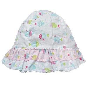 Letnia czapka "Pastel Fish" 62-68 rozmiar 38