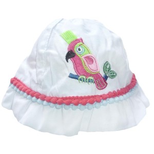 Letnia czapka "Pink Parrot" 74-80 rozmiar 42