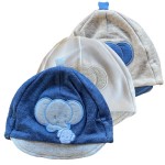 Czapka wiosenna "Słonie" 56-62 rozmiar 40