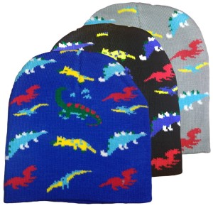 Czapka zimowa "Dinozaury" 104-110-116 rozmiar 50-54