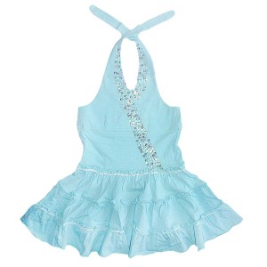 Turkusowa sukienka z cekinkami